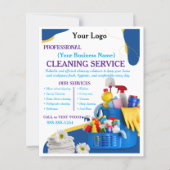 Papier Service de nettoyage de maison moderne bleu Modifi (Devant)