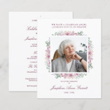 Service de souvenir de photos funéraires roses Che