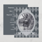 Papier service funèbre en souvenir affectueux (Devant / Derrière)