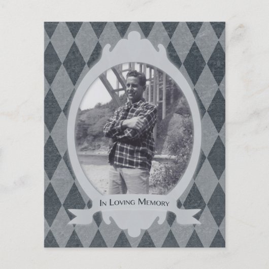 Papier service funèbre en souvenir aimant (Devant)