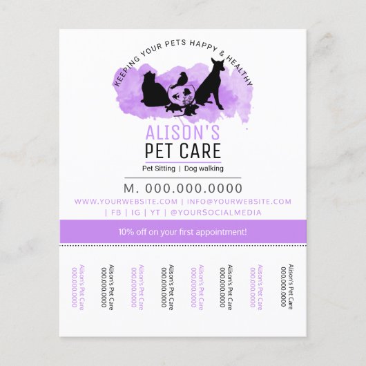 Papier Services d'entretien pour animaux / Services de sé (Devant)