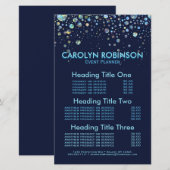 Papier Services et tarifs de planificateur d'événements (Devant / Derrière)