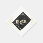 Papier serviette asiatique mahjong en bambou (Coin)