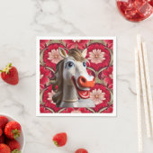 Papier serviette cheval en céramique (En situation)