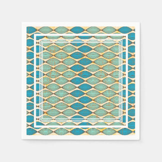 Papier Serviette colorée avec motif en tissu africain