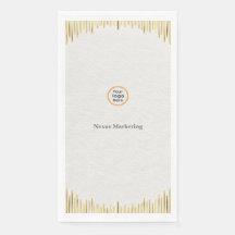 Serviette de courtoisie en or blanc Art Déco moder