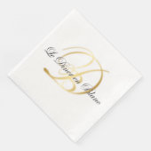 Papier Serviette de dîner monogramme pour Diner en Blanc (Coin)