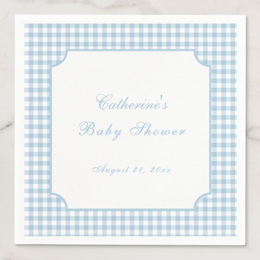 Papier Serviette de douche pour bébé classique en Gingham