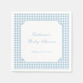 Papier Serviette de douche pour bébé classique en Gingham (Devant)