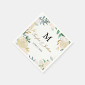 Papier Serviette de mariage à monogramme en couronne de c (Coin)