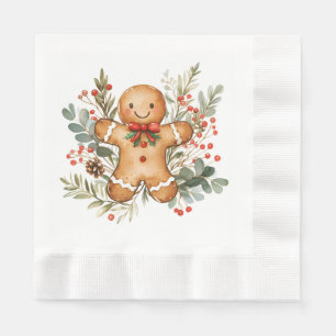 Papier Serviette de Noël Feuillage d'homme en pain d'épic