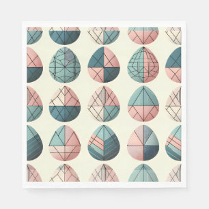 Papier Serviette de Pâques géométrique scandinave en form