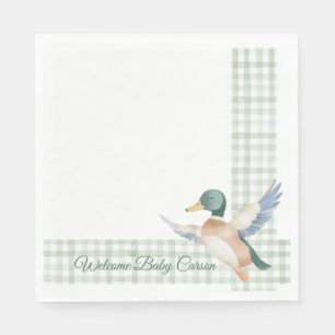 Papier Serviette en aquarelle Canard colvert