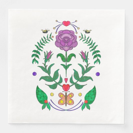 Papier Serviette en Art Populaire (Devant)