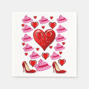 Papier Serviette en forme de coeur décoratif de Saint Val