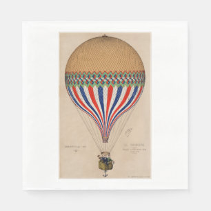 PAPIER SERVIETTE EN PAPIER: BALLON FRANÇAIS À THÈME DR