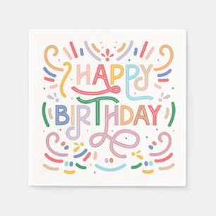 PAPIER SERVIETTE EN PAPIER: JOLI ANNIVERSAIRE