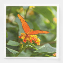 serviette en papier, photo d'un papillon