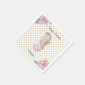 Papier Serviette en pierre rose et or (Coin)