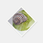 Papier Serviette rôle feuille et escargot en aquarelle (Coin)