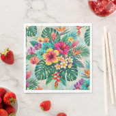 Papier Serviette Tropicale Fleurs d'Aloha en Fleur (En situation)