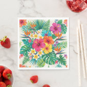 Papier Serviette Tropicale Fleurs d'Aloha en Fleur (En situation)