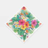 Papier Serviette Tropicale Fleurs d'Aloha en Fleur (Coin)