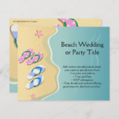 Papier Ses tongs sur le mariage sur la plage (Devant / Derrière)