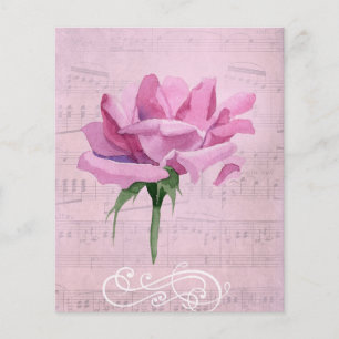 Papier Shabby Rose Rose Rose et la musique Scrapbook Ephe