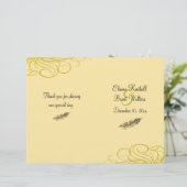 Papier Shake your Tail Feathers Wedding Program (jaune) (Debout devant)