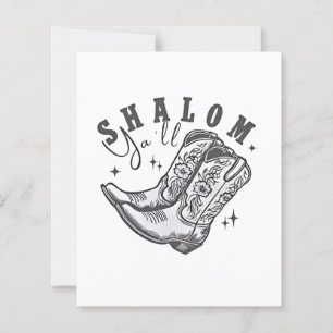 Papier Shalom Y'all Cowboy juif Hanoukka Ouest