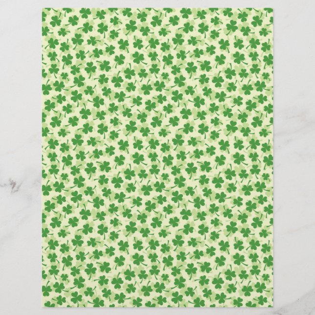 Papier Shamrock Jour de la Saint Patrick scrapbook (Devant)