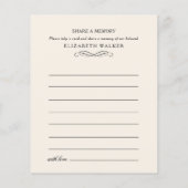 Papier Share a Memory Funeral Service Attendance (Dos)