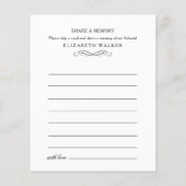 Papier Share a Memory Funeral Service Attendance (Dos)