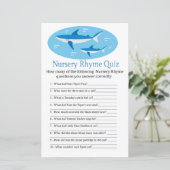 Papier Shark Nursery Rhyme jeu de baby shower (Debout devant)