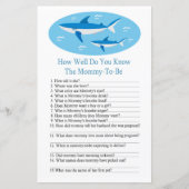 Papier Shark Tu connais bien le jeu baby shower (Devant)