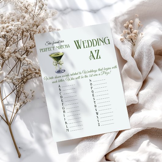 Papier She Found Her Perfect Matcha Bridal Shower Game