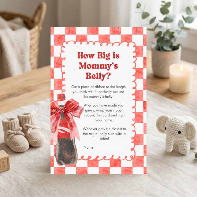 Papier She's Ready to Pop Shower How Big Moms Belly Game (She's Ready to Pop Cola Baby Shower How Big Is Mommy's Belly Game)