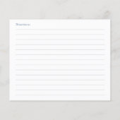 Papier She's Tying the Knot Blue Bow Bridal Recipe Card (Dos)