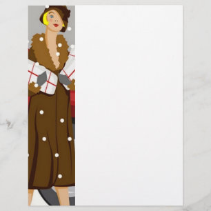 Papier Shopping de Noël dans la neige
