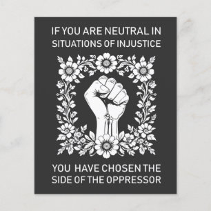 Papier Si vous êtes neutre dans les situations d'injustic