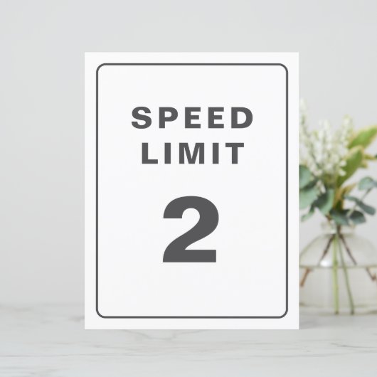 Papier Signal de partie personnalisée Limite de vitesse (Debout devant)