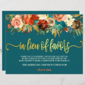 Papier Signal en remplacement de Faveurs - Mariage Turquo (Devant / Derrière)