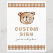 Papier Signal personnalisé de l'ours défini (Devant)