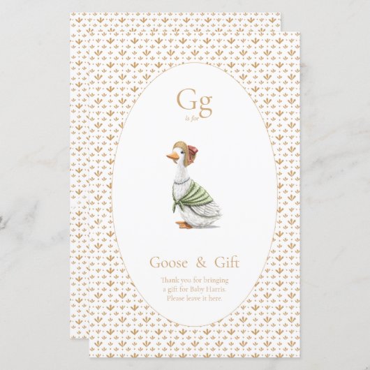 Papier Signalisation de table - cadeaux (Devant / Derrière)