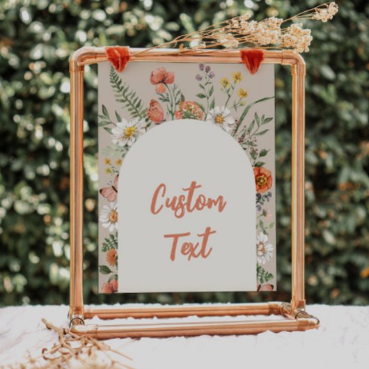 Papier Signature de la partie Fleur sauvage personnalisée