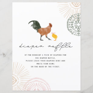 Papier Signe à Baby shower rose poulet