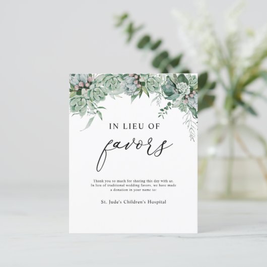 Papier Signe de don en remplacement de faveurs (Debout devant)