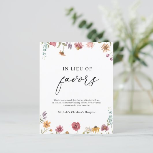 Papier Signe de don en remplacement de faveurs (Debout devant)