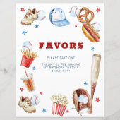 Papier Signe de fête d'anniversaire de baseball (Devant)